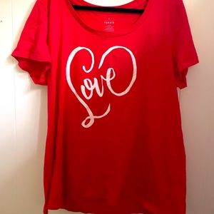 Torrid “Love” Red Shirt